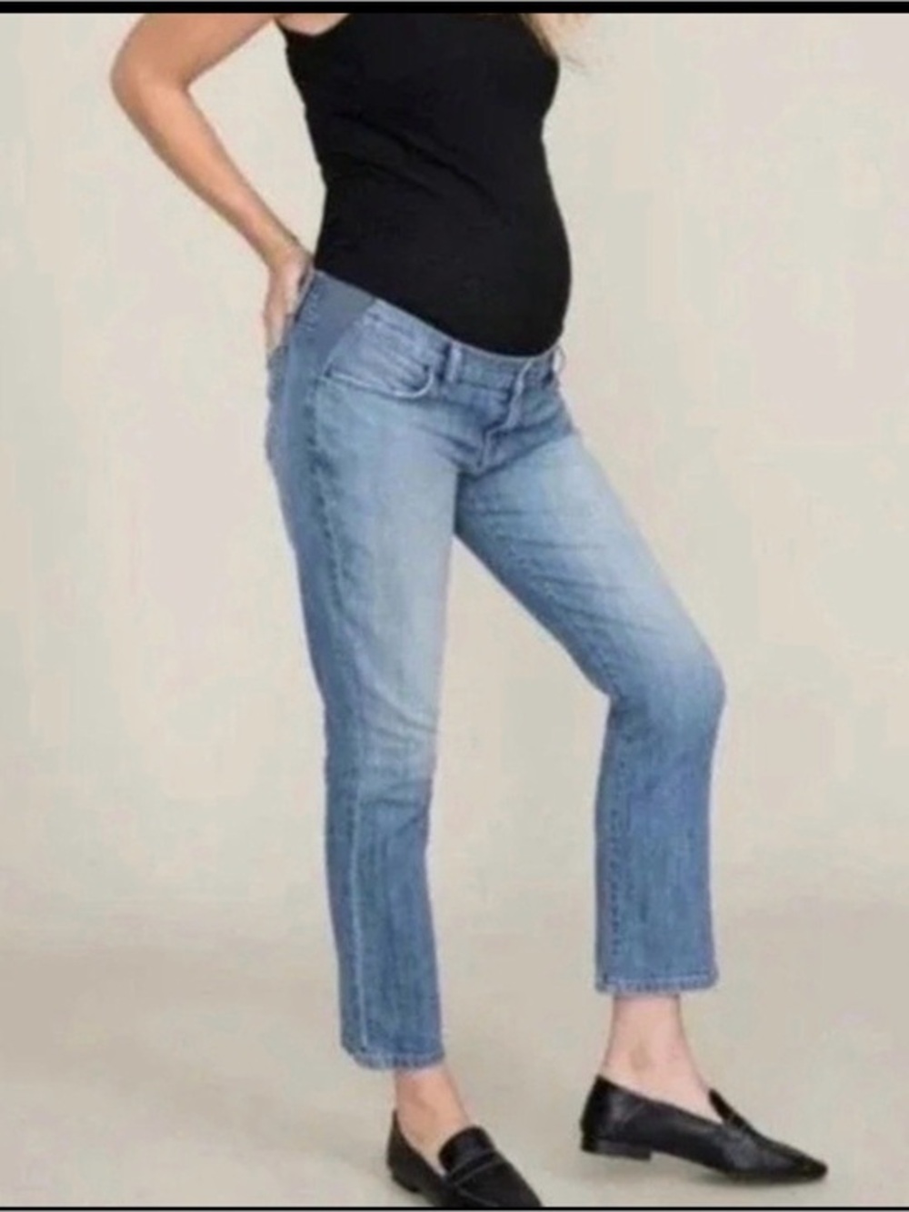 Hatch maternity current/elliot 29 Light Blue Cropped flare Jeans